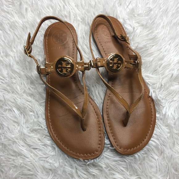 Tory Burch Shoes | Tory Burch Ali Patent Leather Thong Sandals | Poshmark